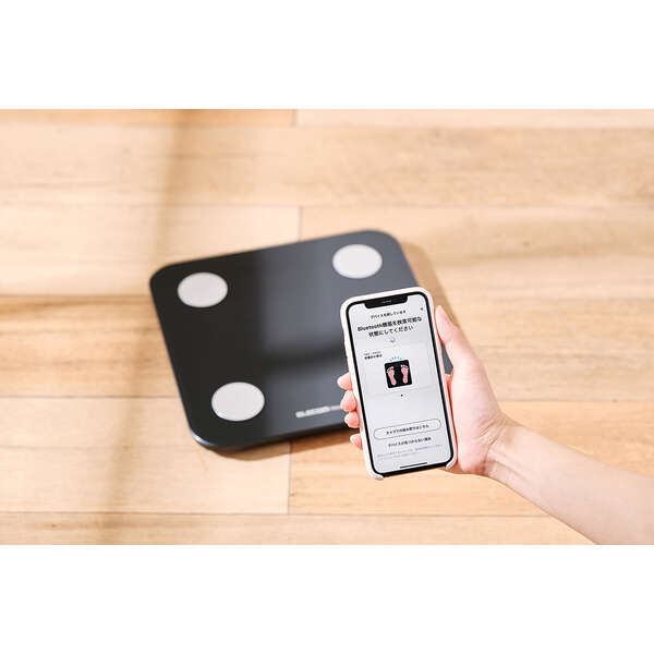 体組成計 [ECLEAR] Bluetooth・Wi-Fi通信機能搭載 測定データを専用アプリで毎日の測定時もかんたん操作で記録: HCS-BTWFS01BK_画像7