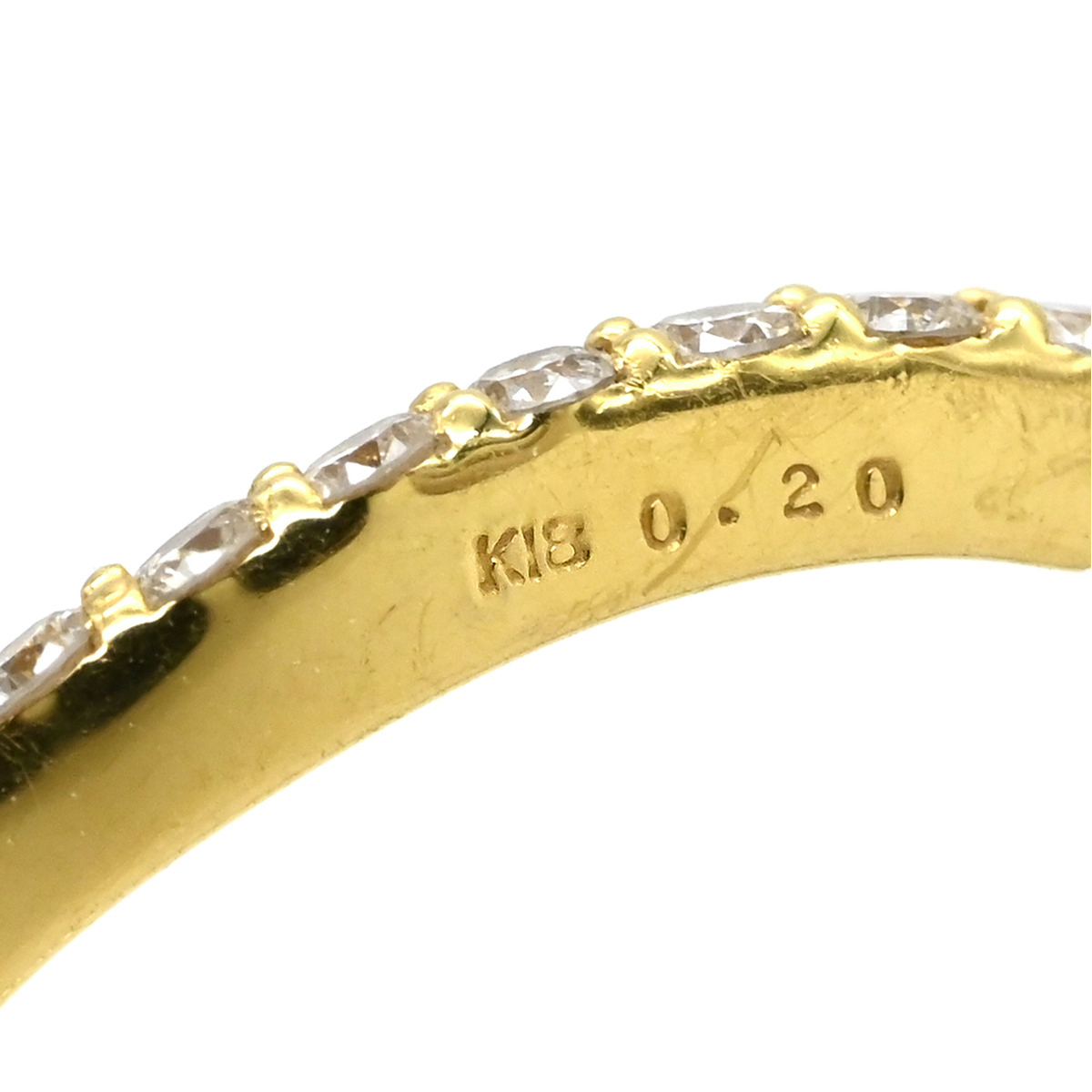 ピアス ダイヤ フープピアス K18YG ゴールド 中古_画像6