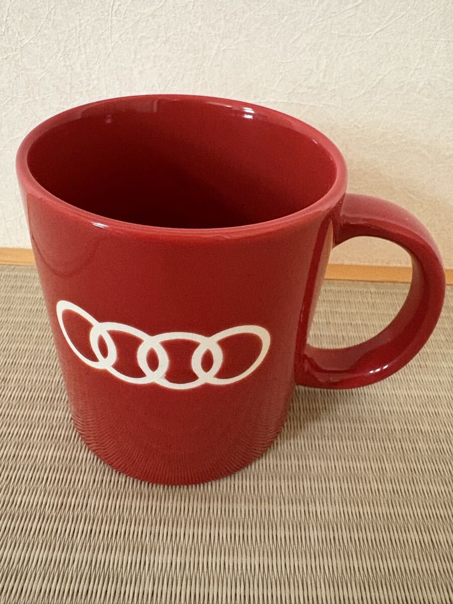 Audi アウディ 「陶器製 マグカップ 赤」　非売品？ノベルティグッズ？_画像1
