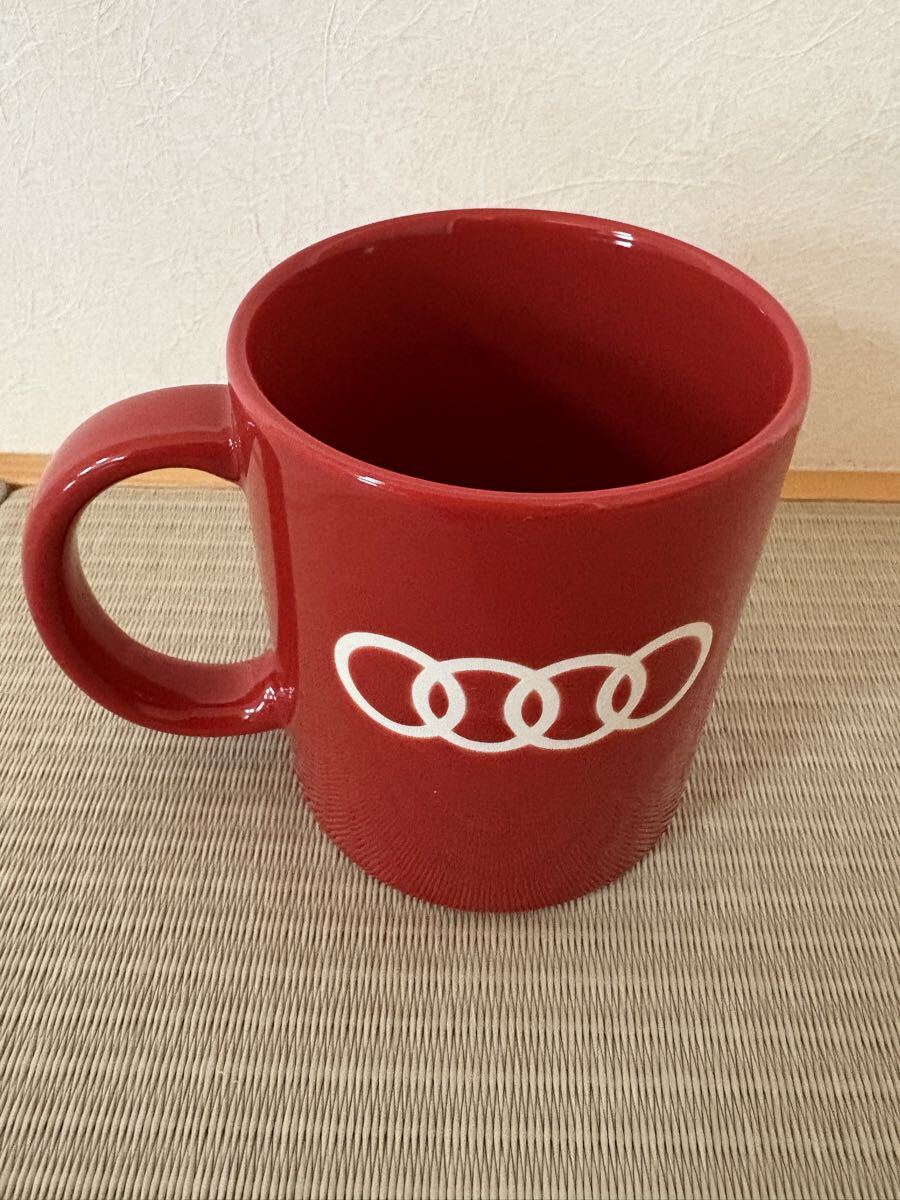 Audi アウディ 「陶器製 マグカップ 赤」　非売品？ノベルティグッズ？_画像2