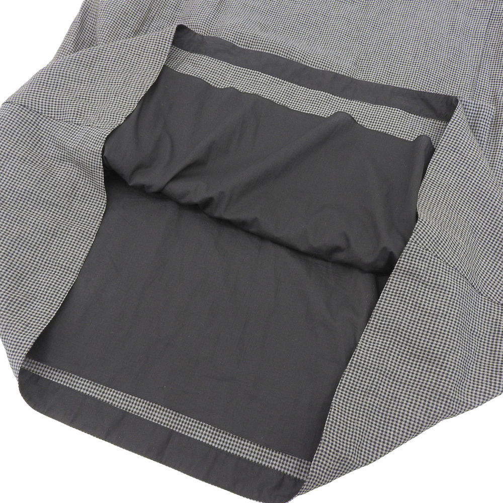 超美品 ドゥロワー Drawer 6526-299-1447 M.SUMMER2 チェックノースリーブワンピース 36 表地リネン 裏地コットン ドレープ フレア_画像6