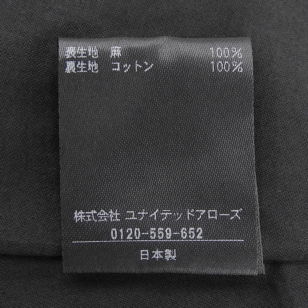 超美品 ドゥロワー Drawer 6526-299-1447 M.SUMMER2 チェックノースリーブワンピース 36 表地リネン 裏地コットン ドレープ フレア_画像7