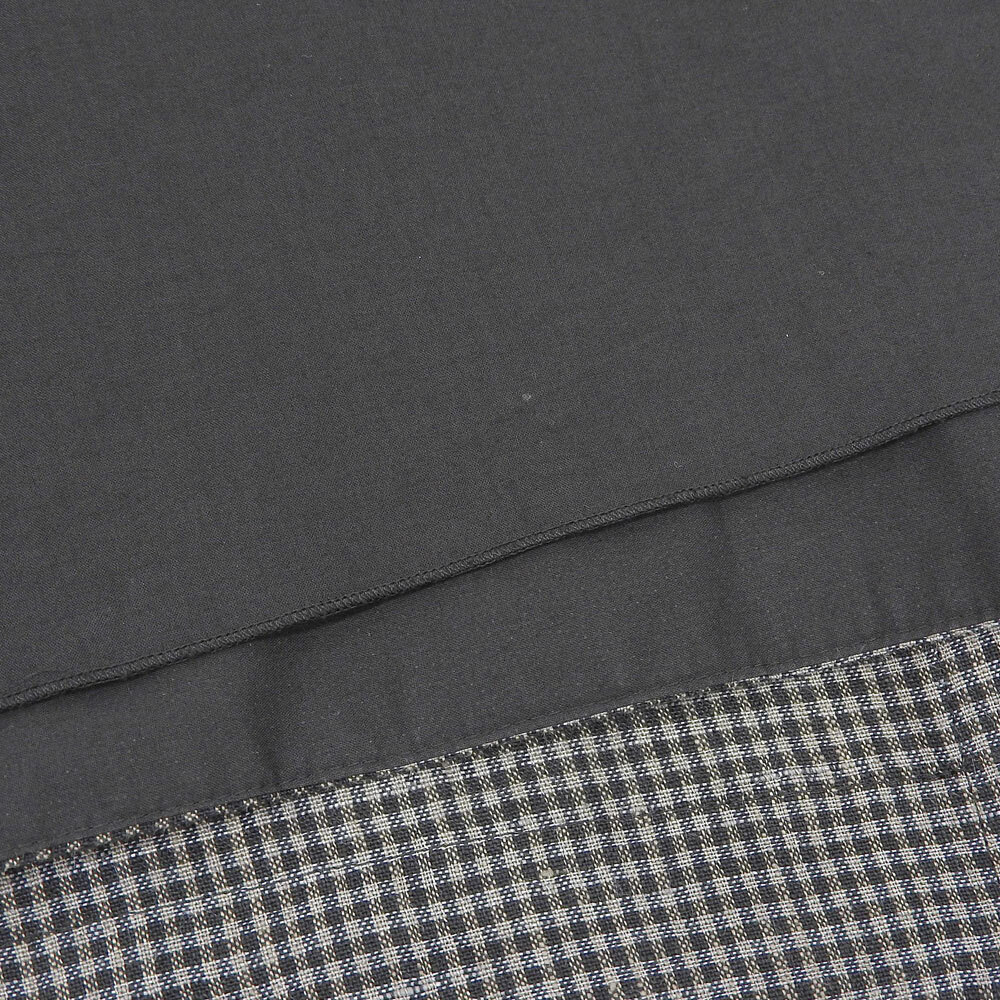 超美品 ドゥロワー Drawer 6526-299-1447 M.SUMMER2 チェックノースリーブワンピース 36 表地リネン 裏地コットン ドレープ フレア_画像8