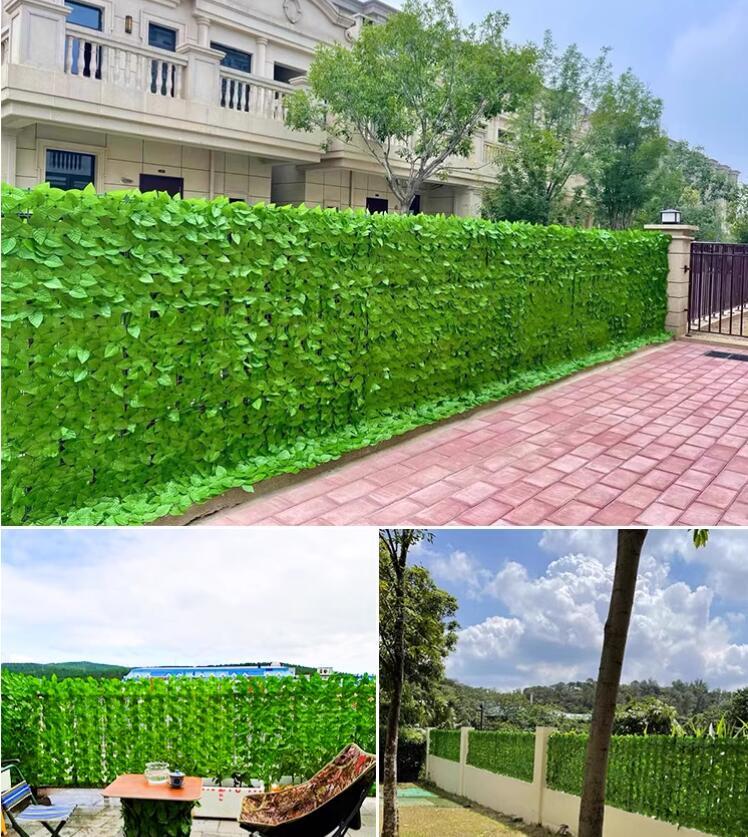 人気品グリーンフェンス 1m×3m目隠しフェンス緑窓日よけ 日除け ダブルリーフプラスチックおしゃれ ベランダ 庭 玄関 壁掛けカーテン 2色_画像9