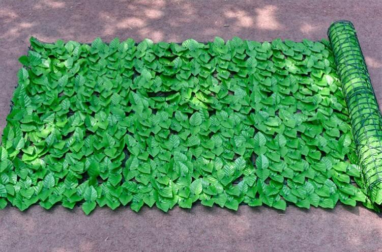 人気品グリーンフェンス 1m×3m目隠しフェンス緑窓日よけ 日除け ダブルリーフプラスチックおしゃれ ベランダ 庭 玄関 壁掛けカーテン 2色_画像6