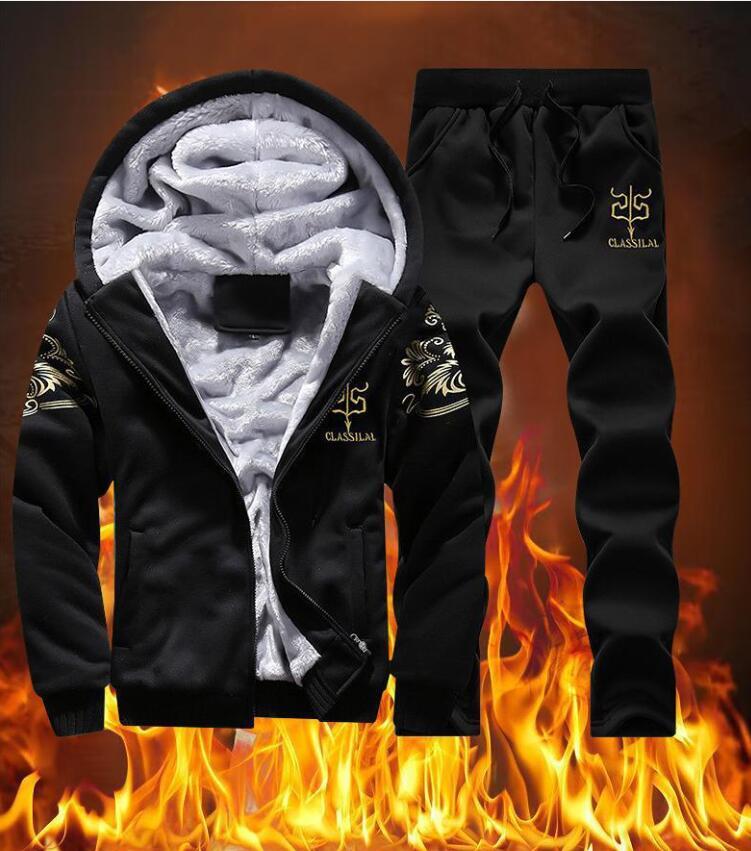 人気品黒 (実寸 XL)上下セットアップ スポーツウェア メンズ ゴルフウェア 裏起毛秋冬 トレーナー スウェット パーカ チノパン_画像1