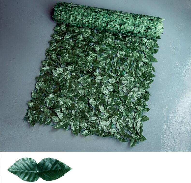 人気品グリーンフェンス 1m×3m目隠しフェンス緑窓日よけ 日除け ダブルリーフプラスチックおしゃれ ベランダ 庭 玄関 壁掛けカーテン 2色_画像2