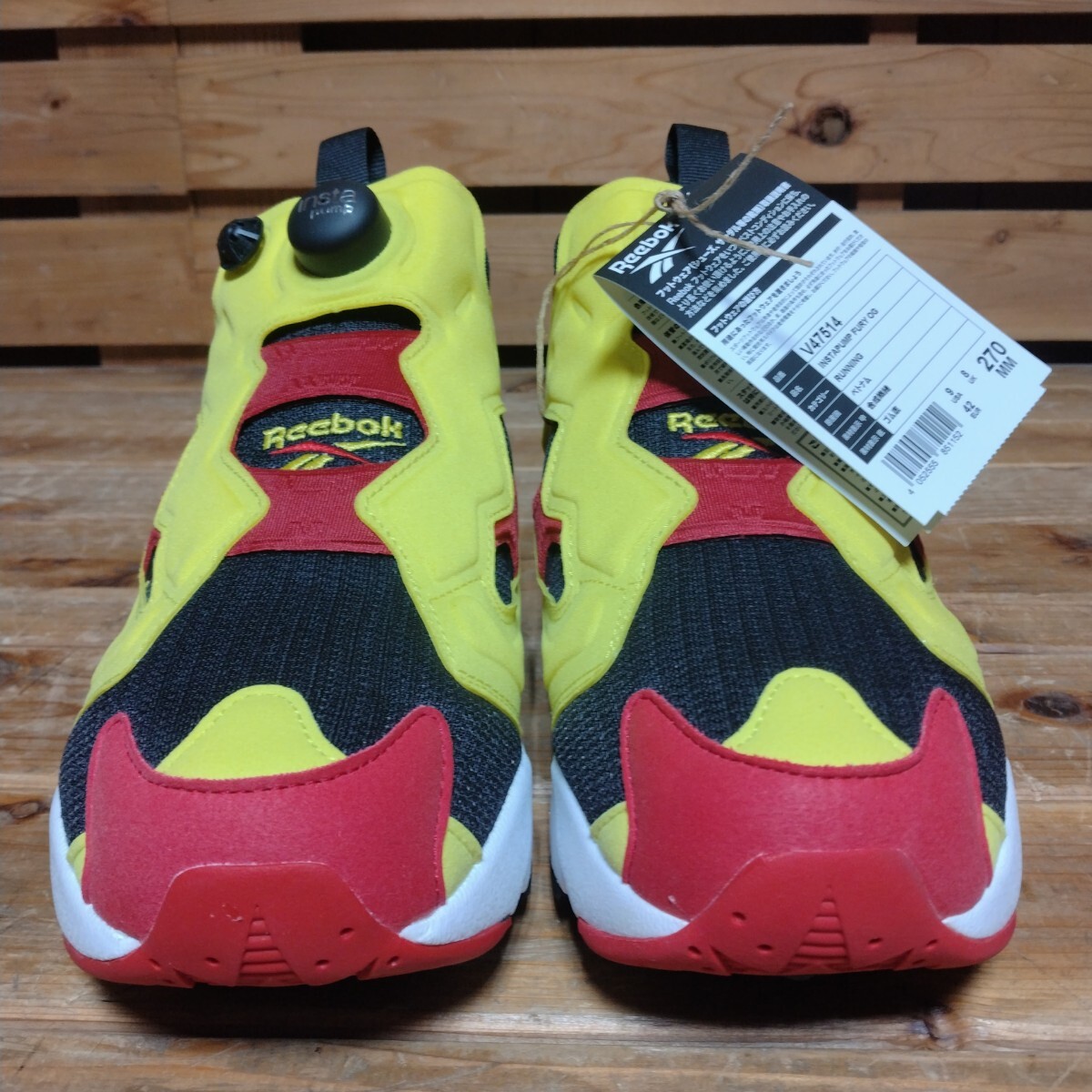 未使用　Reebok INSTAPUMP FURY OG 27cm シトロン V47514　リーボック インスタ ポンプフューリー_画像6