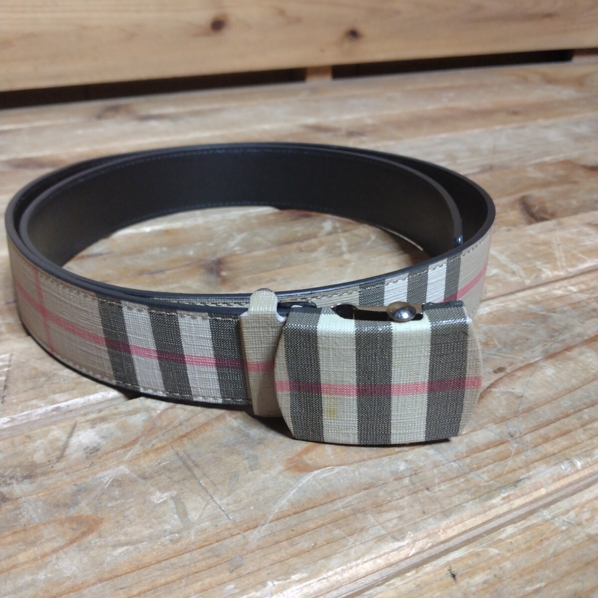 BURBERRY/バーバリー ベルト 表記サイズ 34/85 ベージュ系_画像1