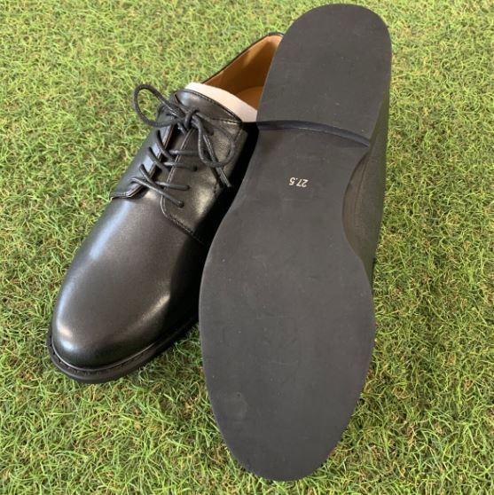 新品 未使用 THE SHOP TK タケオキクチア メンズ ビジネスシューズ プレーントゥ 革靴 ブラック 27.5cm_画像3