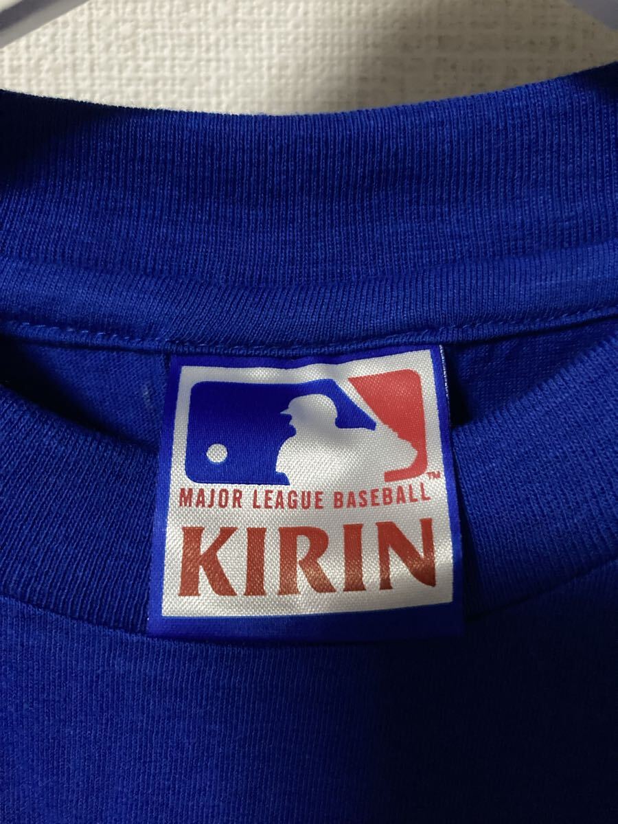 【非売品】KIRINメジャーリーグTシャツ　ヤンキース　ブルー　フリーサイズ_画像5