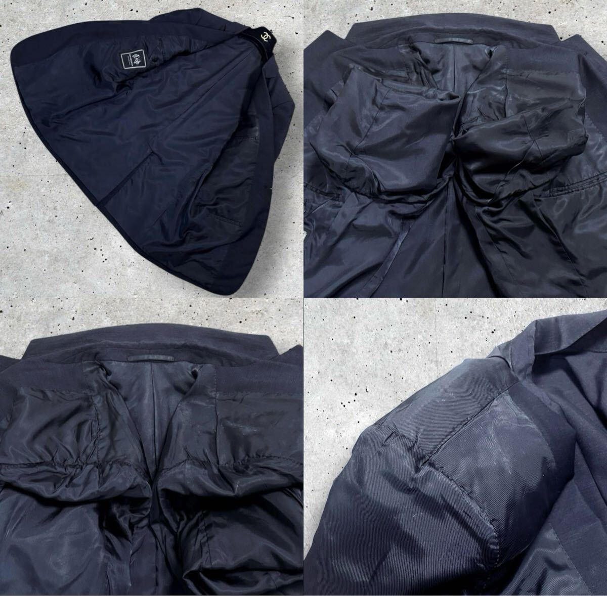 SOVEREIGN ソブリン メタル釦 金ボタン モヘア モヘヤ60% シングルブレスト テーラードジャケット ネイビー 紺色ブレザー 上着 2B サイズ48_画像6