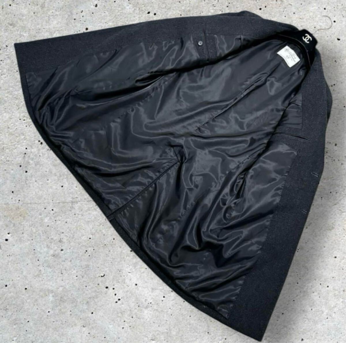 良品 417 EDIFICE フォーワンセブン エディフィス イタリア （イタリー）製生地 カシミヤブレンド メルトン チェスターコート サイズL_画像5