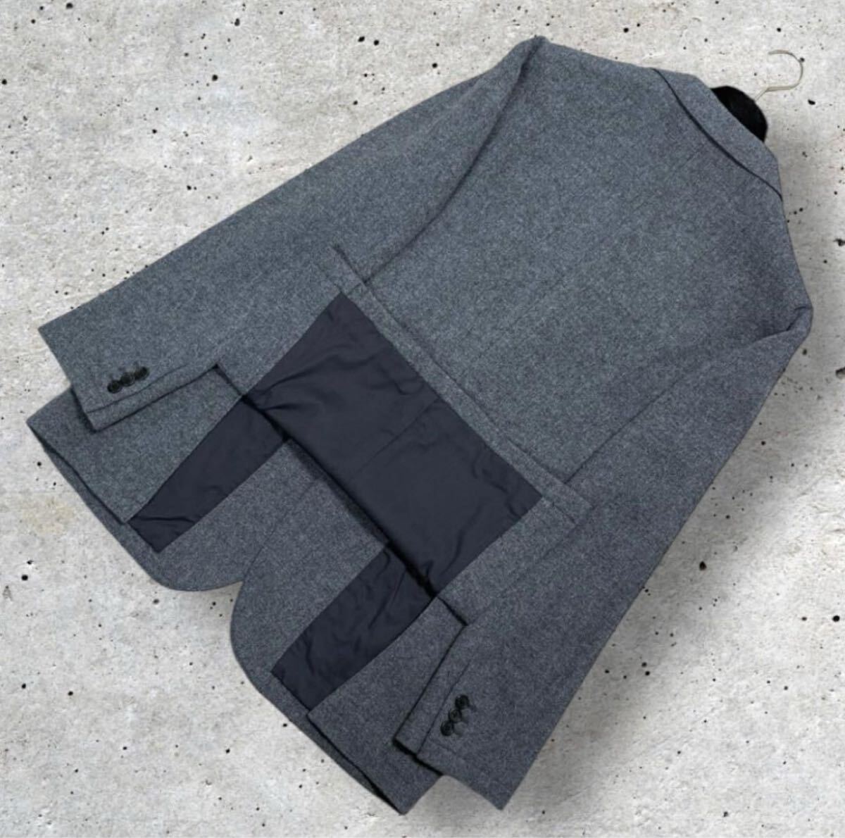 良品 MARGARET HOWELL マーガレットハウエル ウール 毛 100% テーラードジャケット ブレザー 上着 シングル 2B 本切羽仕様 サイズ2L 日本製_画像8