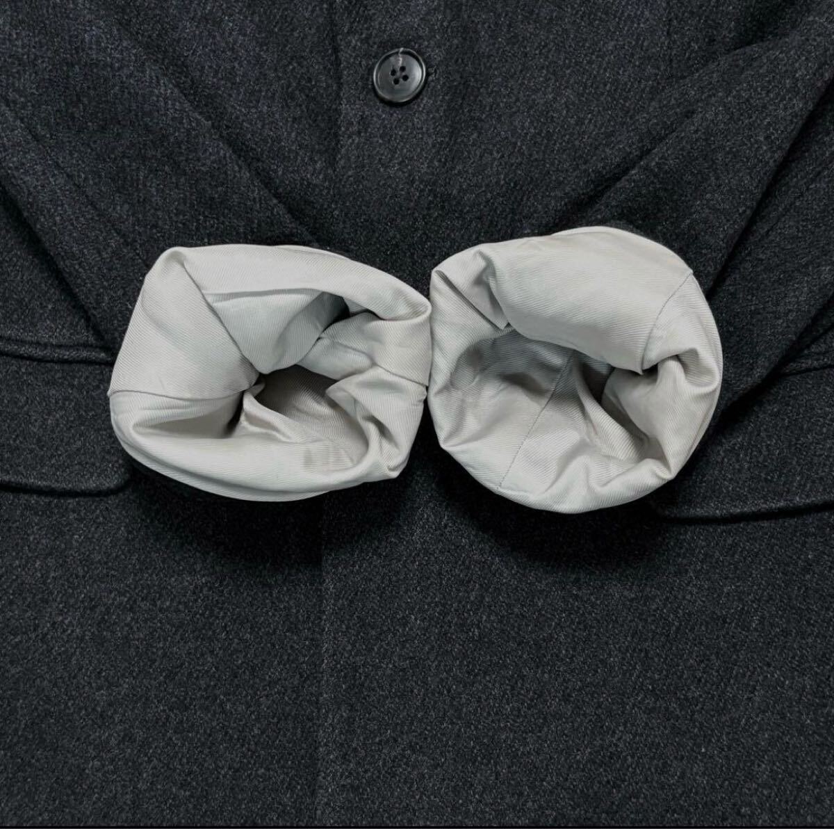 良品 417 EDIFICE フォーワンセブン エディフィス イタリア （イタリー）製生地 カシミヤブレンド メルトン チェスターコート サイズL_画像3