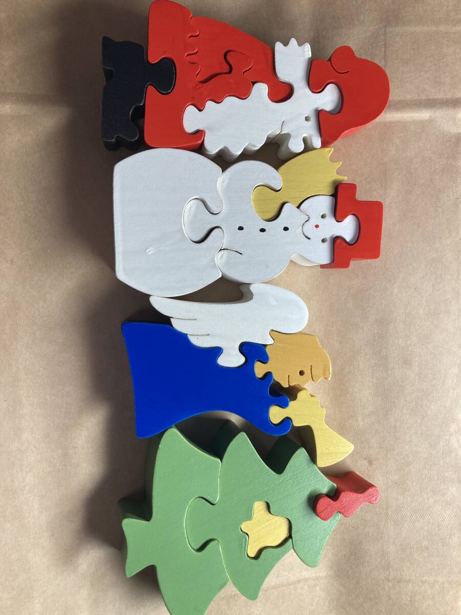 クリスマス 木のおもちゃ 4点セット 送料無料 USED 美品 東欧_画像1
