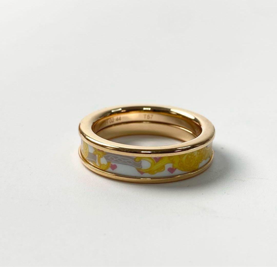 美品 エルメスHERMES ブリッド ドゥ ガラ ラヴ PM リング T57_画像2