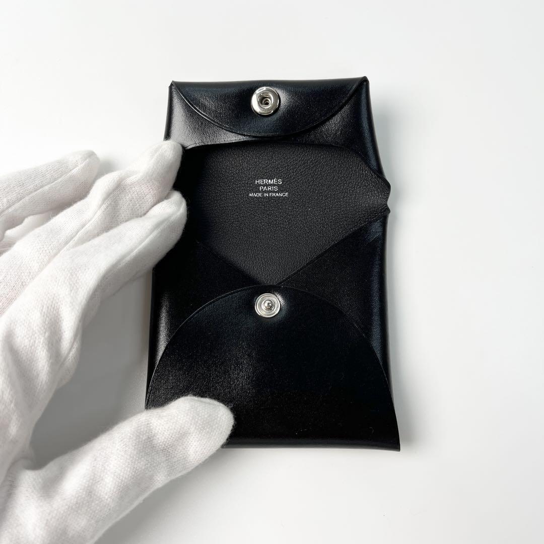 未使用 エルメス HERMES バスティア コインケース ボックスカーフ U刻印_画像5