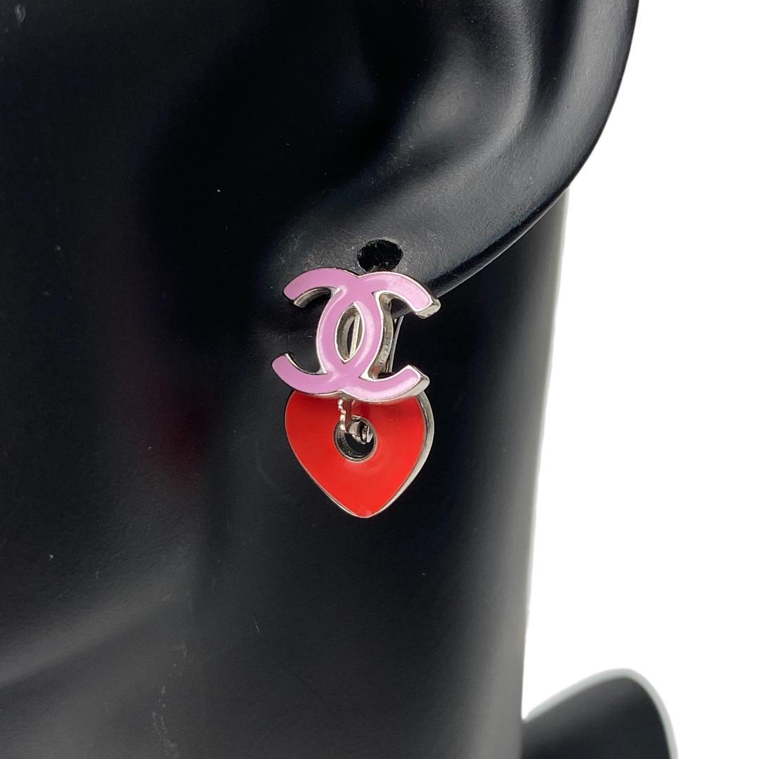 シャネル CHANEL ピアス ココマーク ハート 04P 2way 取り外し可_画像3