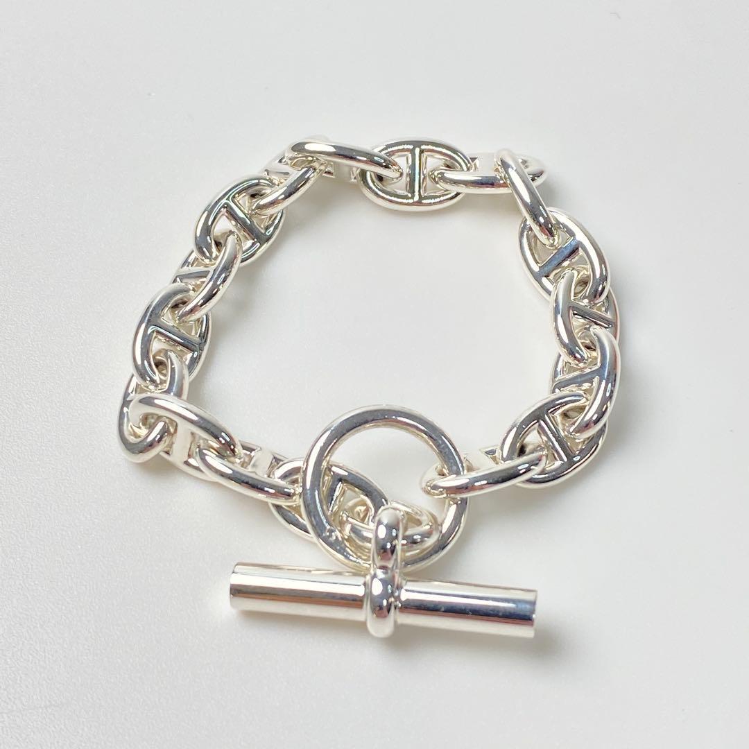 未使用 エルメス HERMES シェーヌダンクル PM 17コマ ブレスレット_画像2