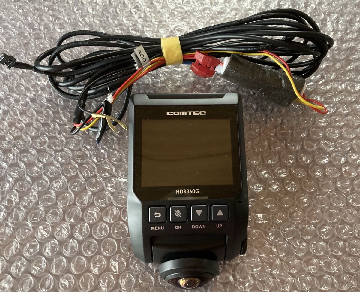 コムテック COMTEC HDR360G ドラレコ ドライブレコーダー 360°カメラ 中古品_画像1
