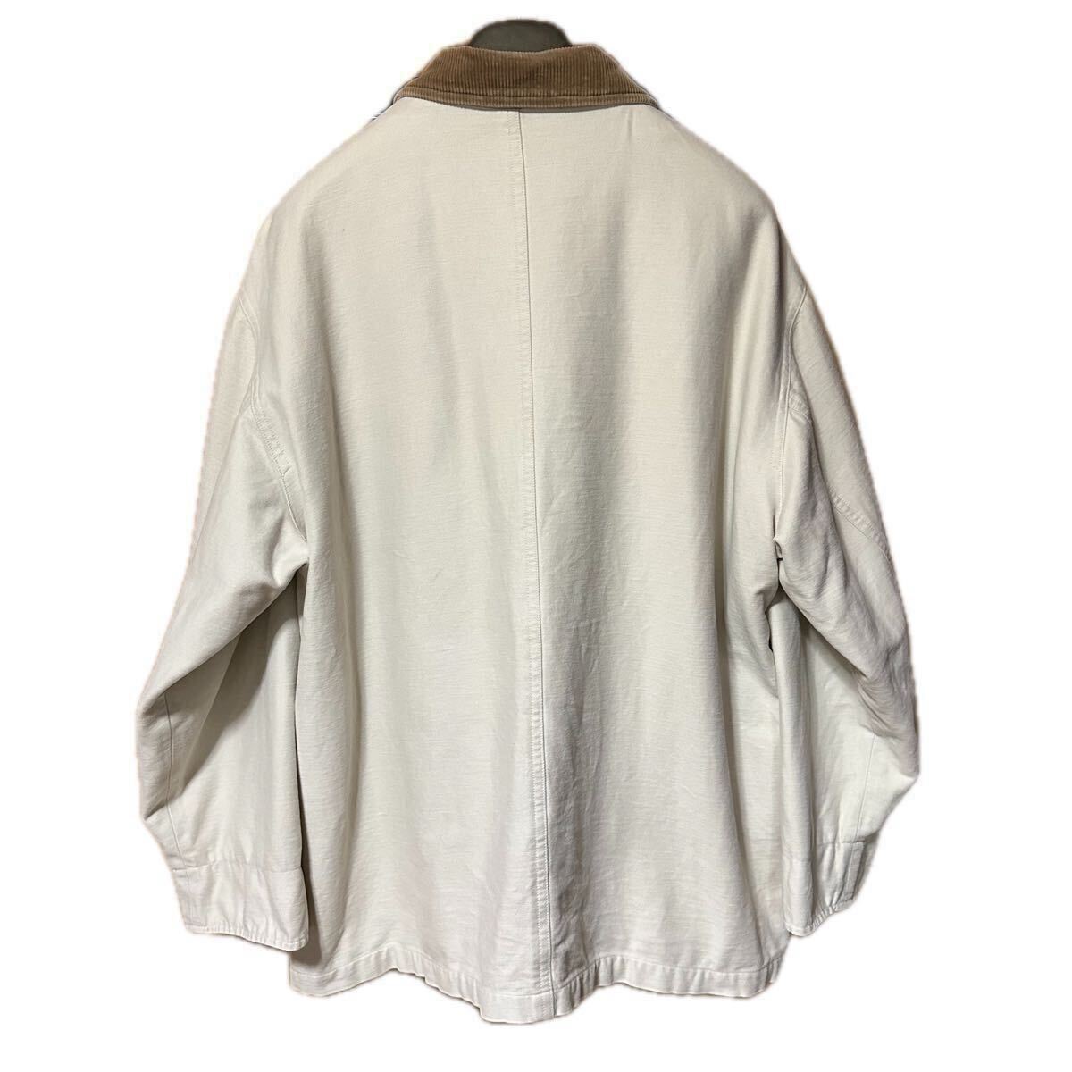 イッセイミヤケ HAI sporting GEAR カバーオール ジャケット MA(大きめ)XL位 アイボリー ワッペン ISSEY MIYAKE ハイスポ ワーク コート_画像2