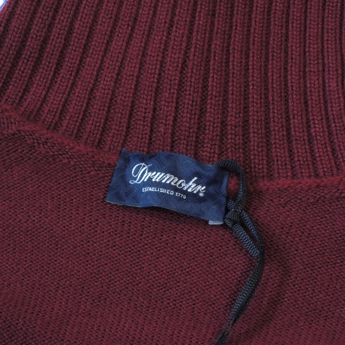 【40%OFF・新品・46】Drumohr(ドルモア)ファインメリノウール 8GGタートルネックニット ワインレッド D7M104_画像7