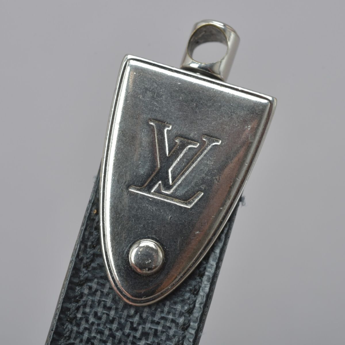  хорошая вещь Louis Vuitton Louis Vuitton Damier Efini porutokreM66496 черный пакет имеется кольцо для ключей сумка очарование #N*1002-99/TLk.a