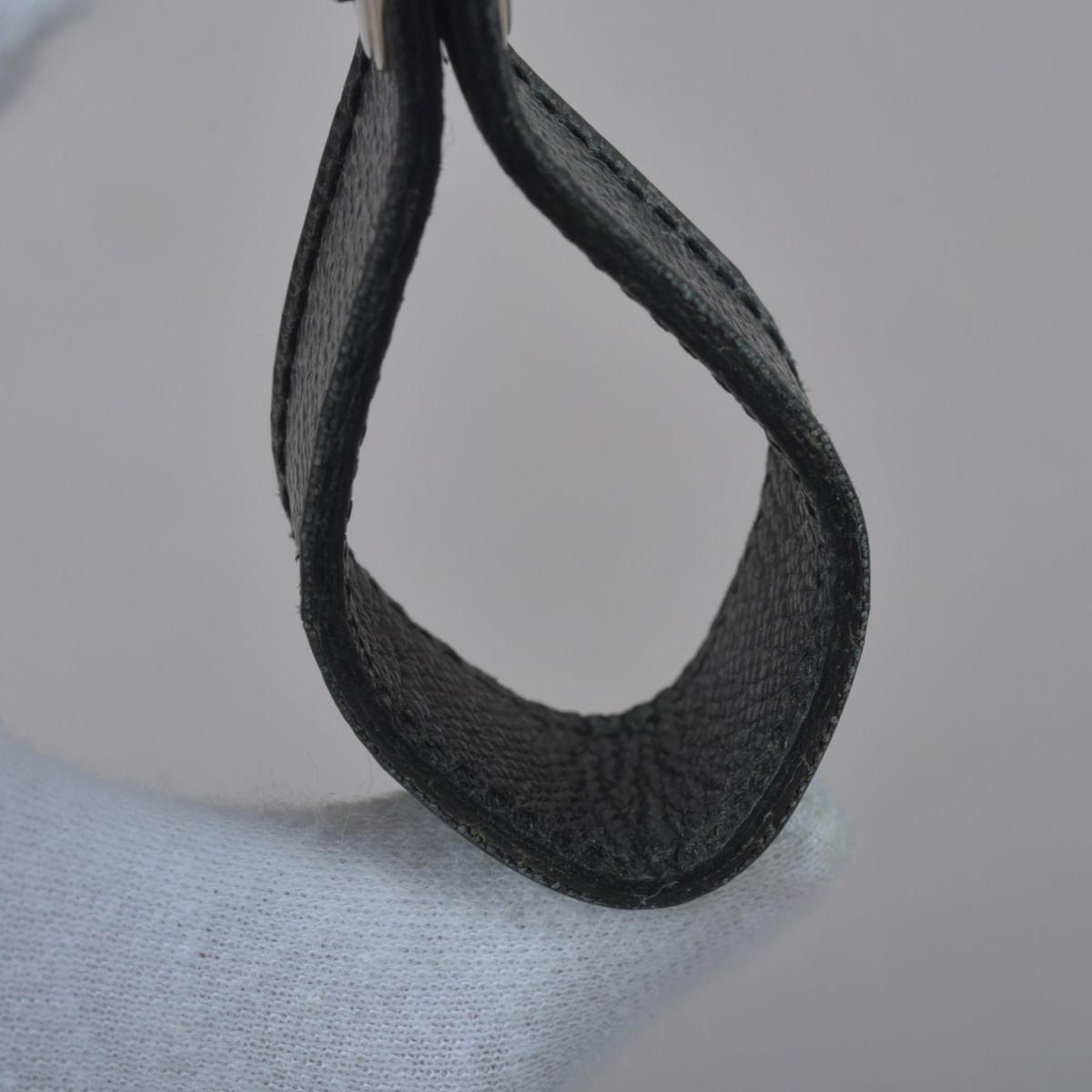  хорошая вещь Louis Vuitton Louis Vuitton Damier Efini porutokreM66496 черный пакет имеется кольцо для ключей сумка очарование #N*1002-99/TLk.a