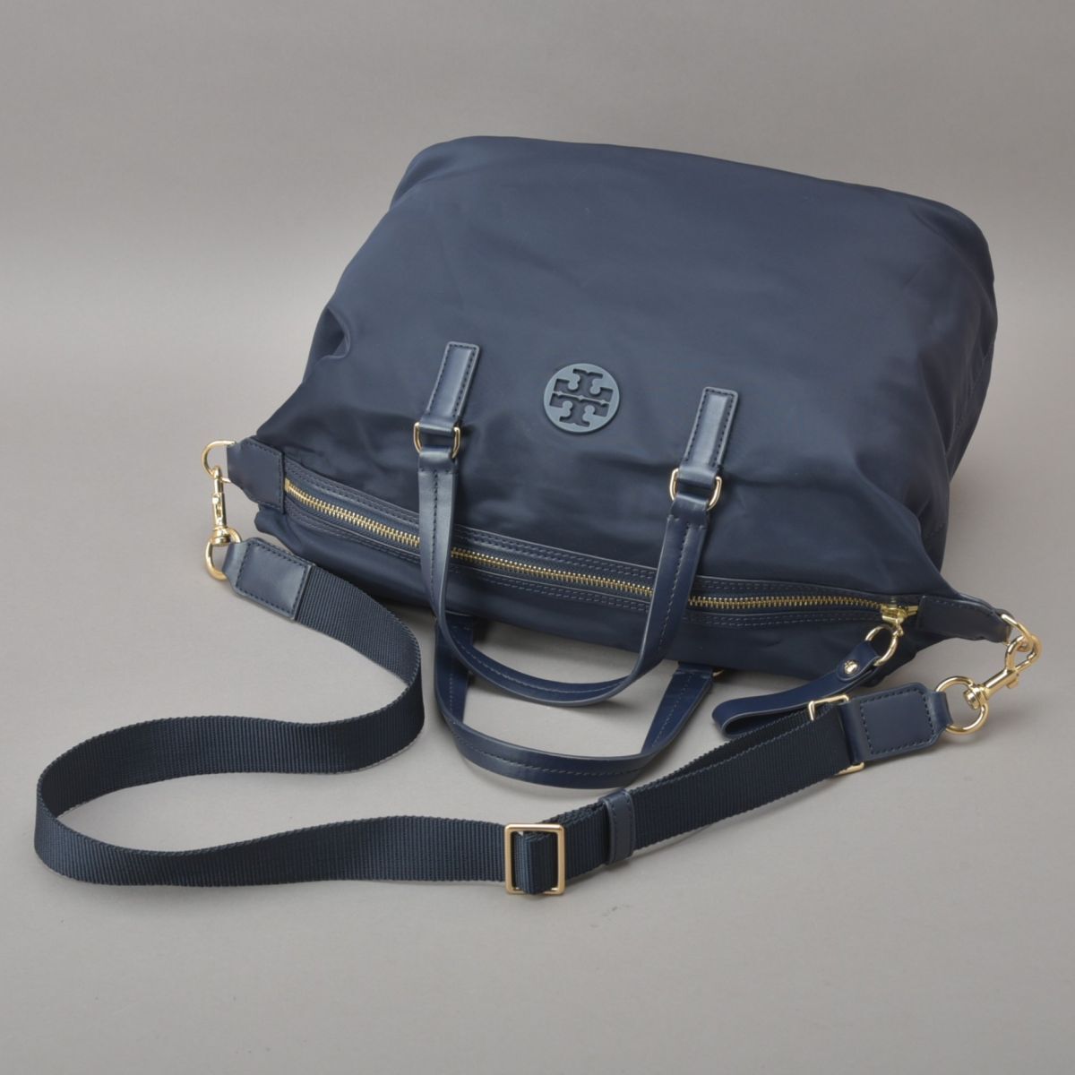 極美品 トリーバーチ ハンドバッグ ショルダー 2Way ネイビー ナイロン トート 手持ち Tory Burch 鞄 #80※1002-50/ZEk.b_画像5