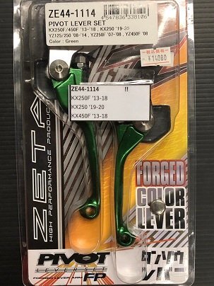 ★30%OFF★【 ZETA PIVOT LEVER SET 】　KX250F/250 '13-20 KX450F '13-18 ZE44-1114 GREEN ※送料無(wú)料一部除く