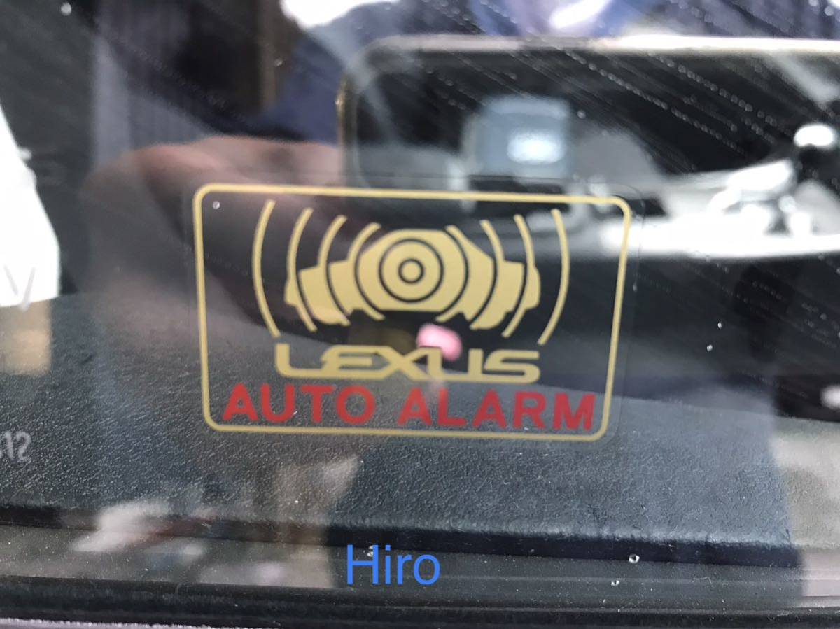◎ 新品 2枚 レクサス 純正 セキュリティアラームラベル 盗難警報装着車 ステッカー_画像1