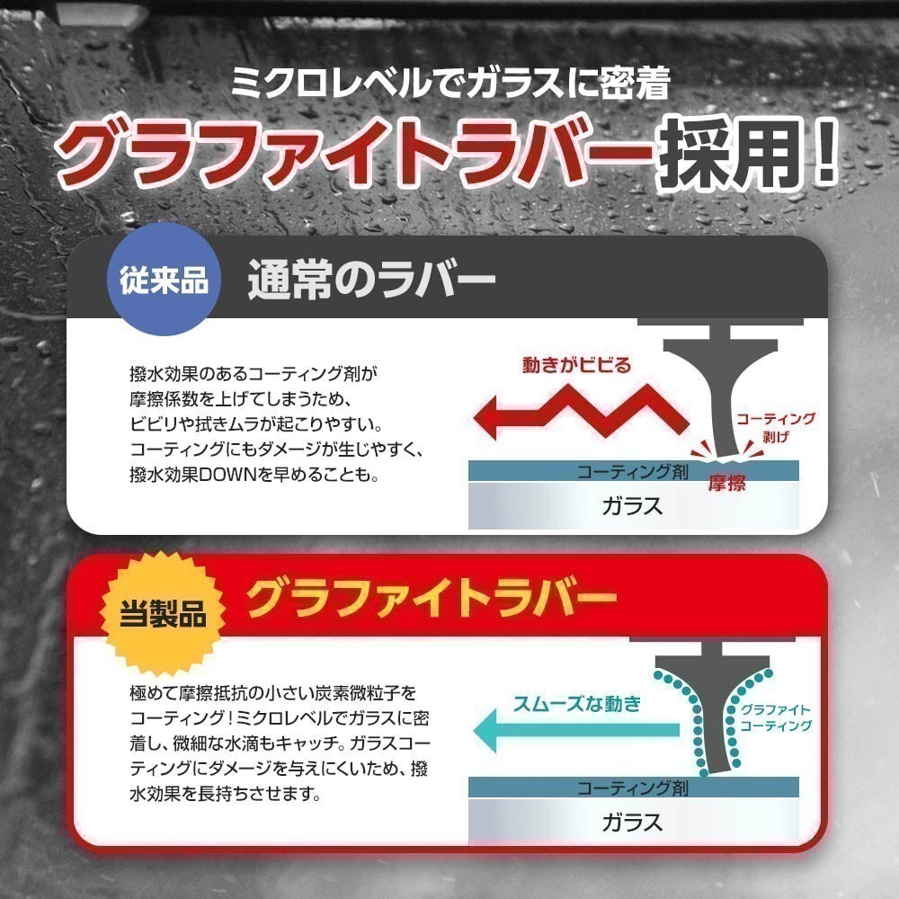 エアロワイパー ブレード レクサス HS 250H ANF10 高品質 グラファイト加工 2本set 650mm+400mm_画像6