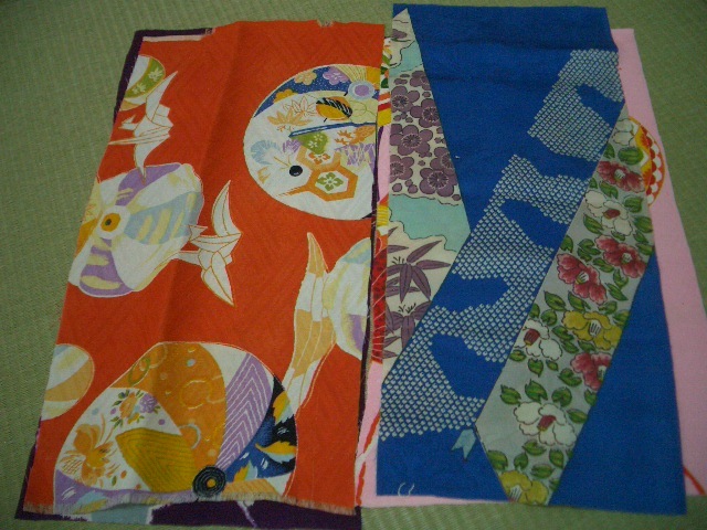 可愛い古典柄2-⑧　アンティーク女児子供着物生地はぎれ14枚　吊るし雛つまみ細工古布正絹_画像5