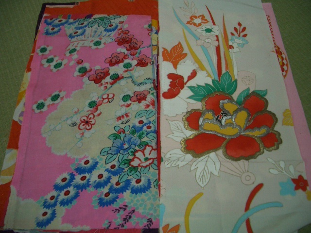 可愛い古典柄2-⑧　アンティーク女児子供着物生地はぎれ14枚　吊るし雛つまみ細工古布正絹_画像8