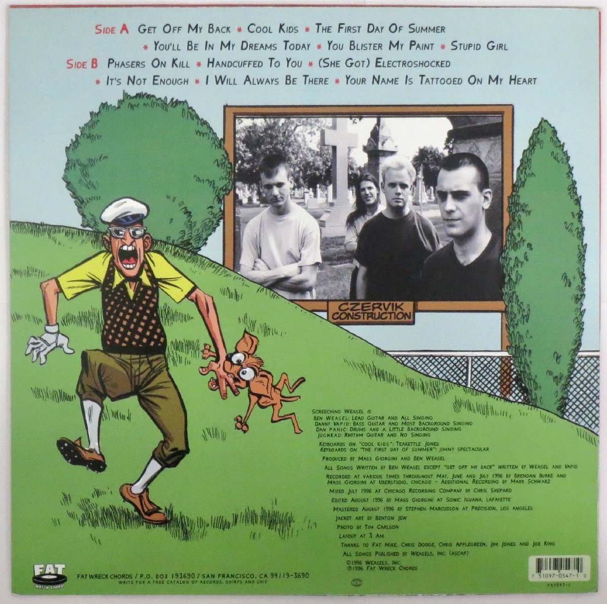 SCREECHING WEASEL / BARK LIKE A DOG / FAT547-1［スクリーチング・ウィーゼル, VINYL, LPレコード］_画像2