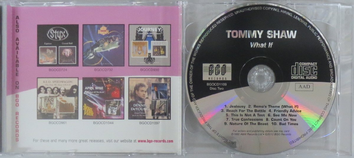 TOMMY SHAW / GIRLS WITH GUNS/WHAT IF / BGOCD1109 UK盤 2CD［トミー・ショウ, STYX, Damn Yankees］中古CD_画像5