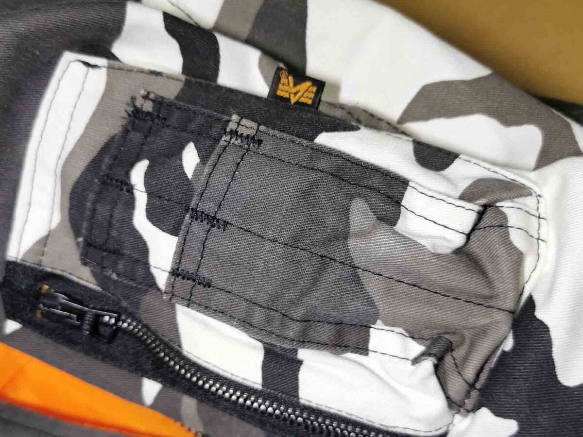 ALPHA,シティ-カモ,カモフラ,MA-1,made in usa,X-SMALL,Flight Jacket,アルファ,フライト,迷彩,1980～90年代?,ミリタリー,古着,ヤマト着払_画像8
