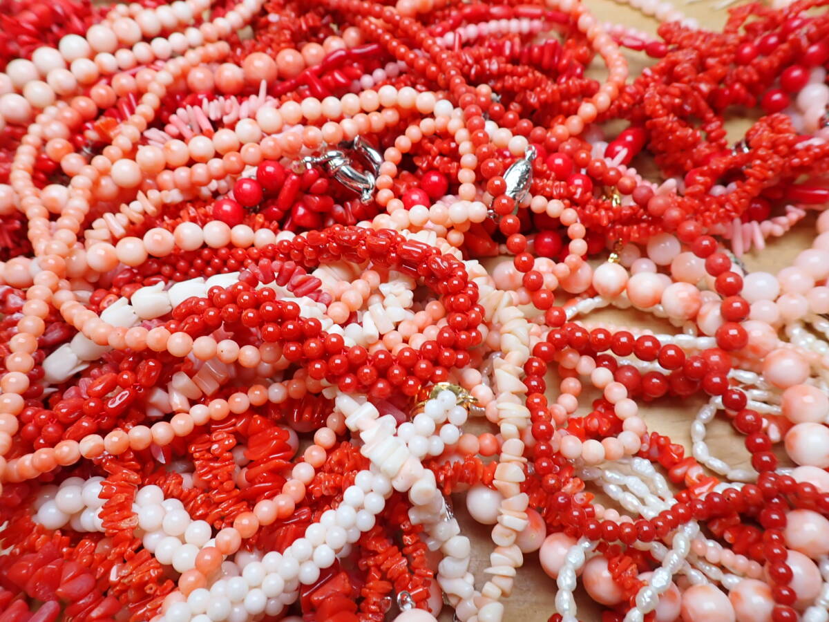 1●本珊瑚　アクセサリーなど　まとめ　約1,270g_画像10