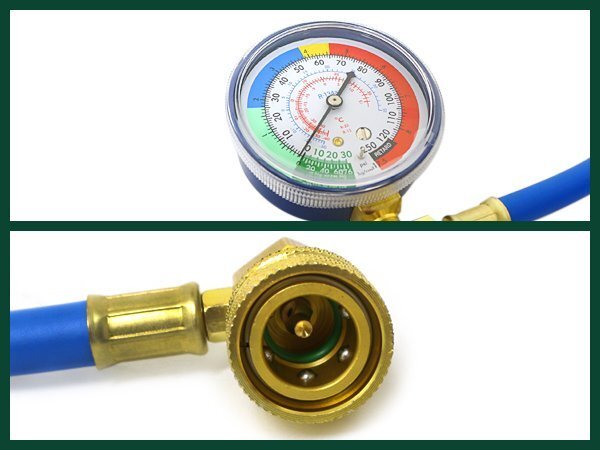 簡易 エアコン メーター付き チャージングホース R134a用 メーター付きで安心 ガスチャージの画像3