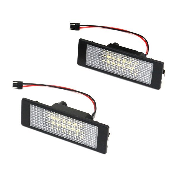 ю 【定形外】 BMW 1シリーズ E85 高輝度 LED ライセンスランプ 2個セット キャンセラー內(nèi)蔵 計48SMD 白 ホワイト ナンバー燈