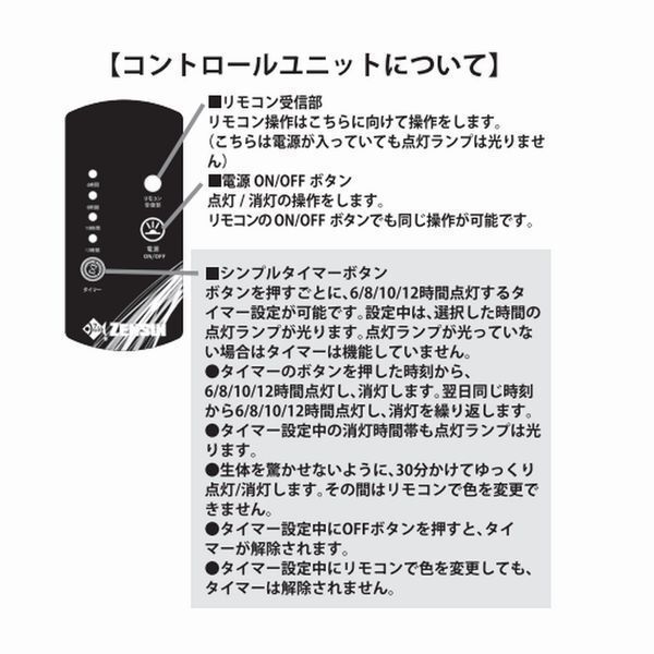 ゼンスイ 水中マルチカラーLED 120cm水槽用ライト MULTI COLOR 1200mm水槽用_画像6