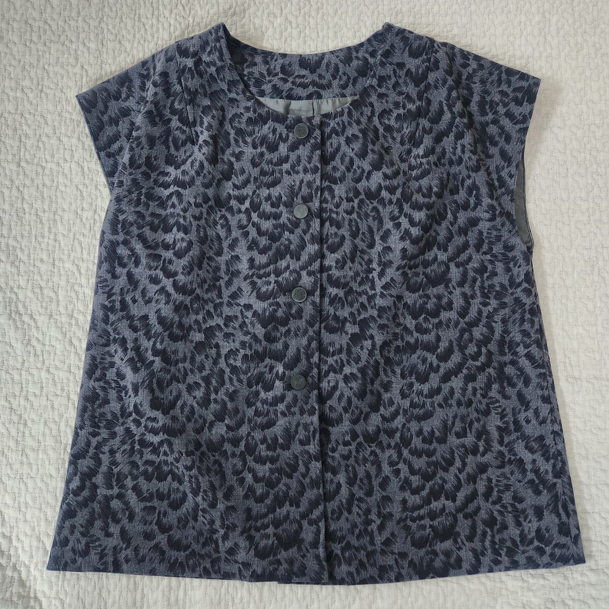 NINA RICCI ニナリッチ ベスト ジャケット ブラウス ヒョウ柄 レオパード ヴィンテージ ビンテージ _画像1