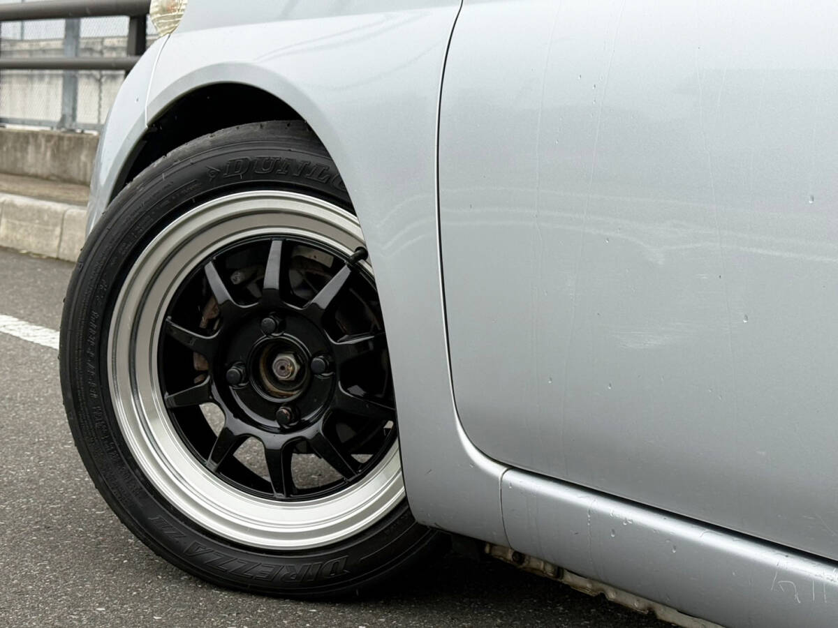 【送料無料！】K-CARカスタム/ローダウン車に最適！ SPEC A10R 14インチ 5.5J 4HOLE P.C.D 100 +34 ブラック/ポリッシュリム 4本セット！_画像5