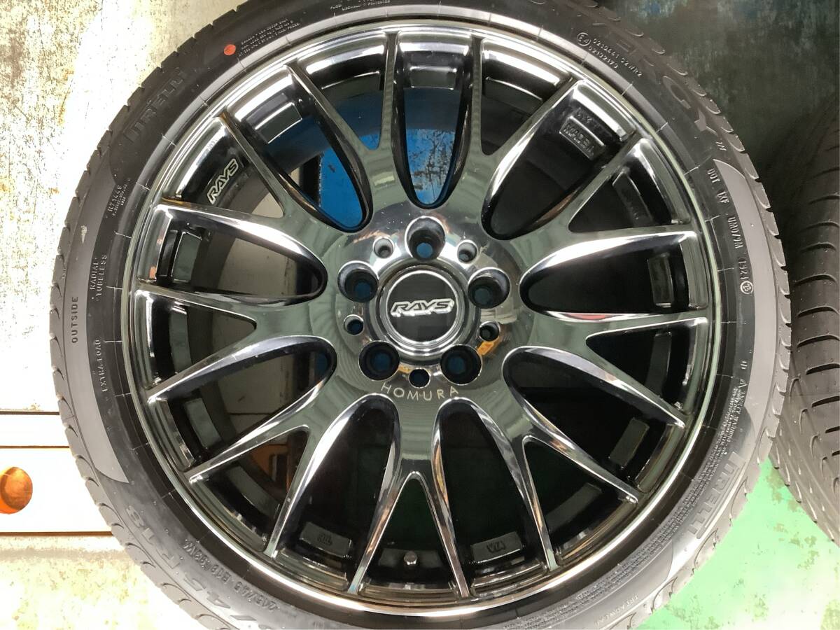 【中古+未使用】レイズ ホムラ 2x9 18x7.5J 5H 114.3 +50 4本 1台分 215/45R18 カスタム ノア ヴォクシー ステップワゴン MAZDA3 アクセラ_画像2