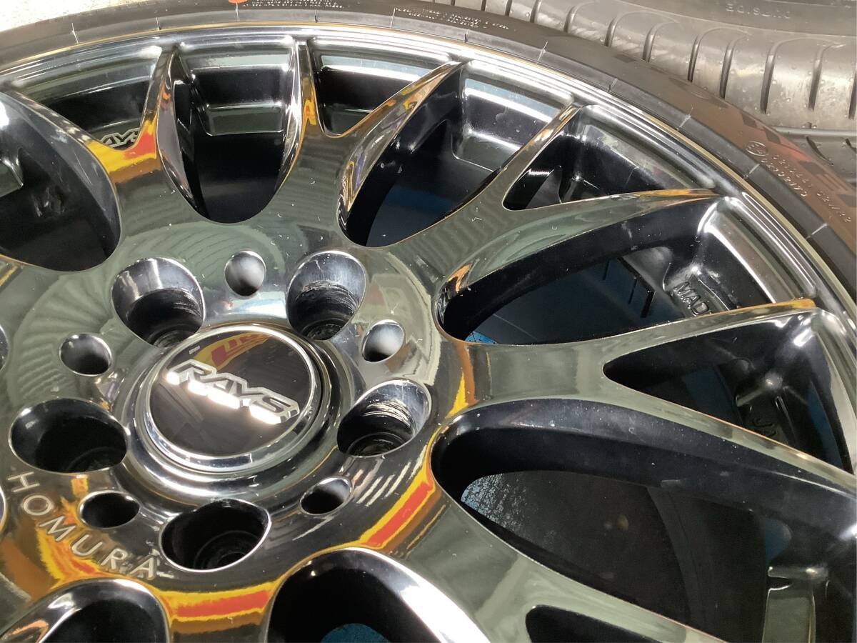 【中古+未使用】レイズ ホムラ 2x9 18x7.5J 5H 114.3 +50 4本 1台分 215/45R18 カスタム ノア ヴォクシー ステップワゴン MAZDA3 アクセラ_画像3