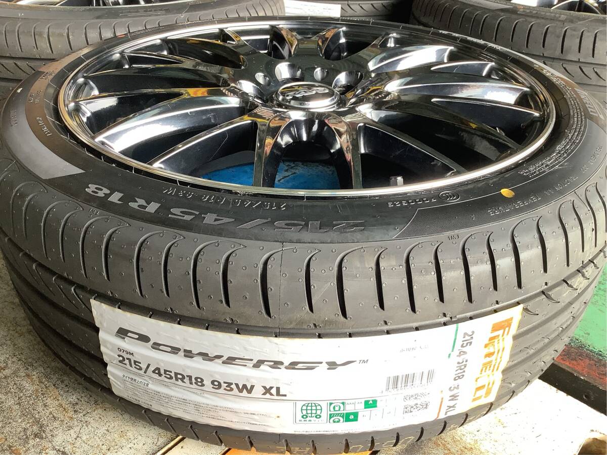 【中古+未使用】レイズ ホムラ 2x9 18x7.5J 5H 114.3 +50 4本 1台分 215/45R18 カスタム ノア ヴォクシー ステップワゴン MAZDA3 アクセラ_画像4