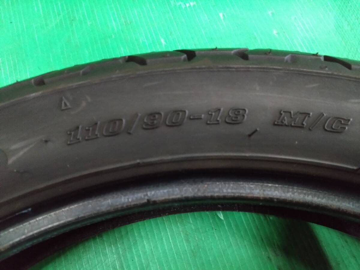 160 1F DUNLOP ダンロップ K527 110/90-18 チューブタイヤ 中古 20251021_画像2