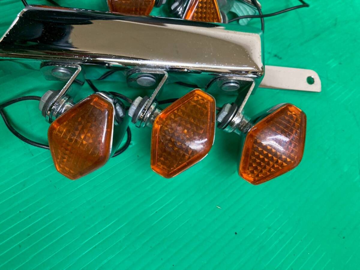 80*1FG【バイク オートバイ用】3連 ウインカー 左右セット 族車 251024_画像7