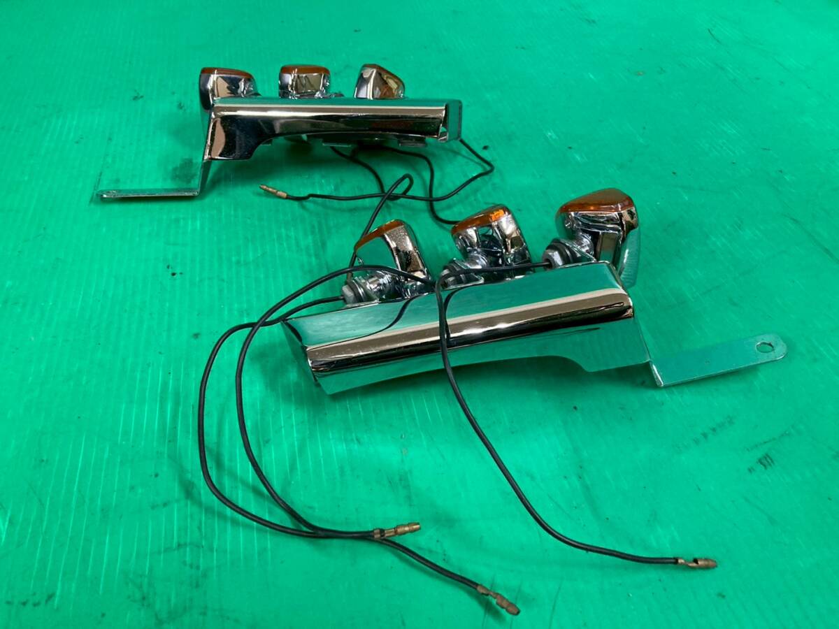 80*1FG【バイク オートバイ用】3連 ウインカー 左右セット 族車 251024_画像2